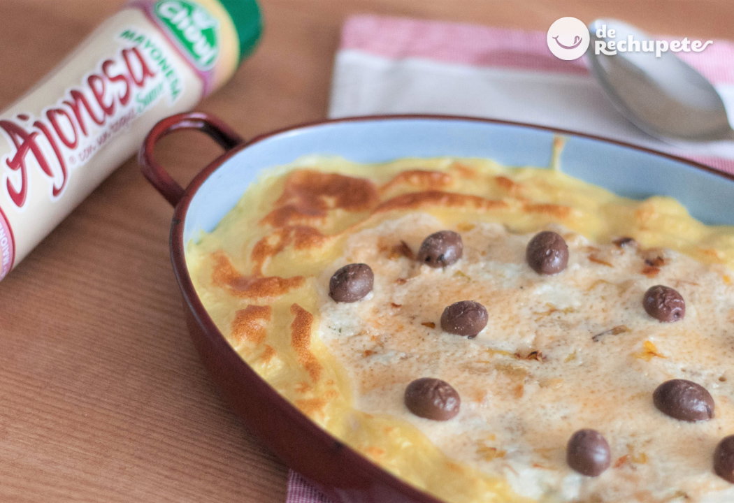 Bacalao gratinado con mayonesa