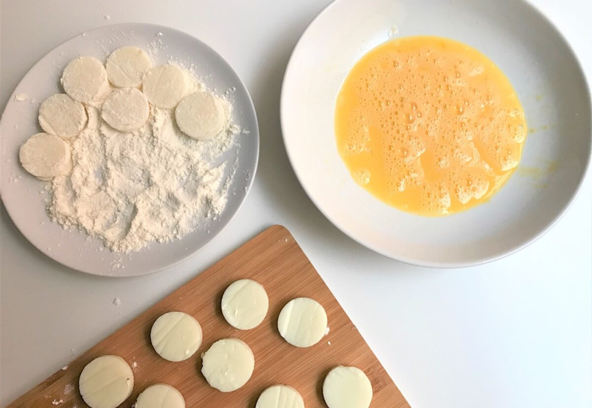 Leche frita caramelizada