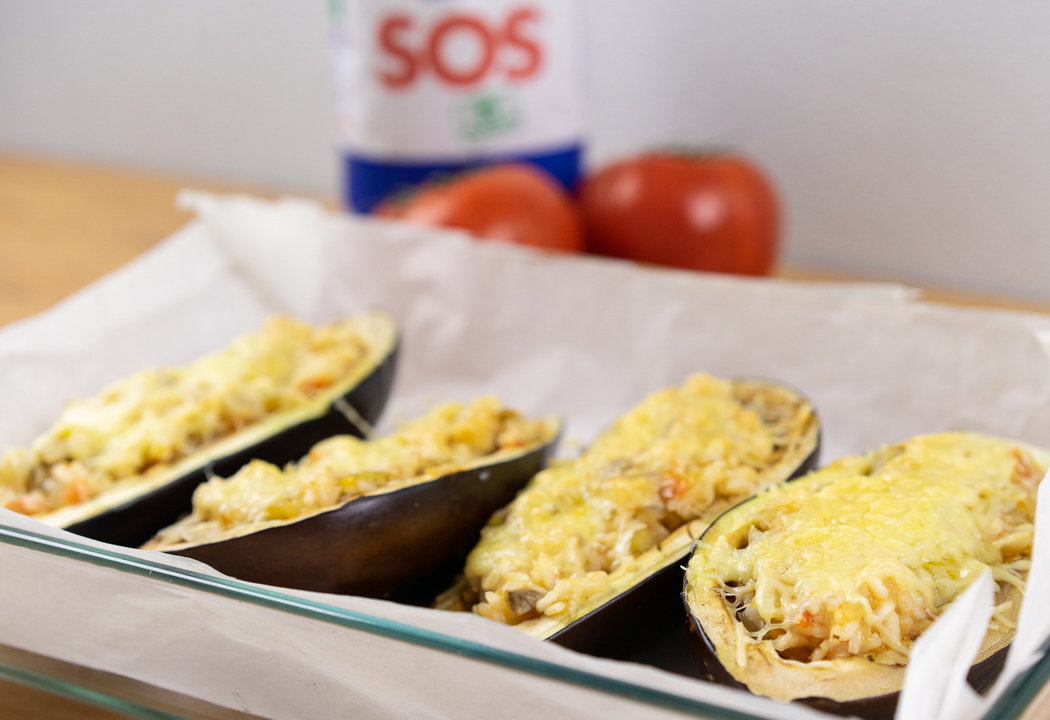 Berenjenas rellenas de arroz