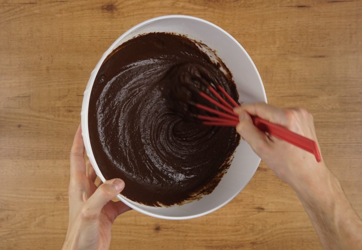 Brownie de chocolate y plátano