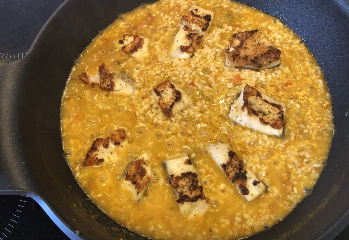 Arroz con rodaballo
