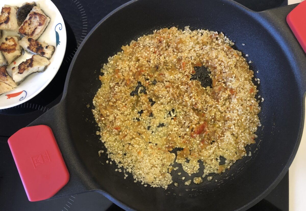 Arroz con rodaballo