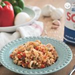 Arroz meloso con calamares en cazuela