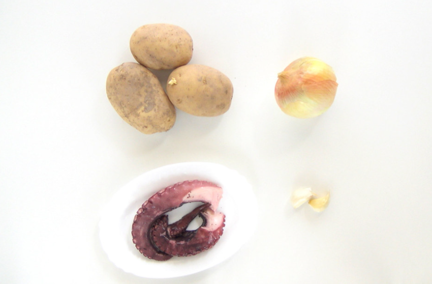 Huevos rotos con pulpo