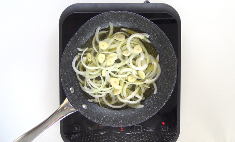 Huevos rotos con pulpo