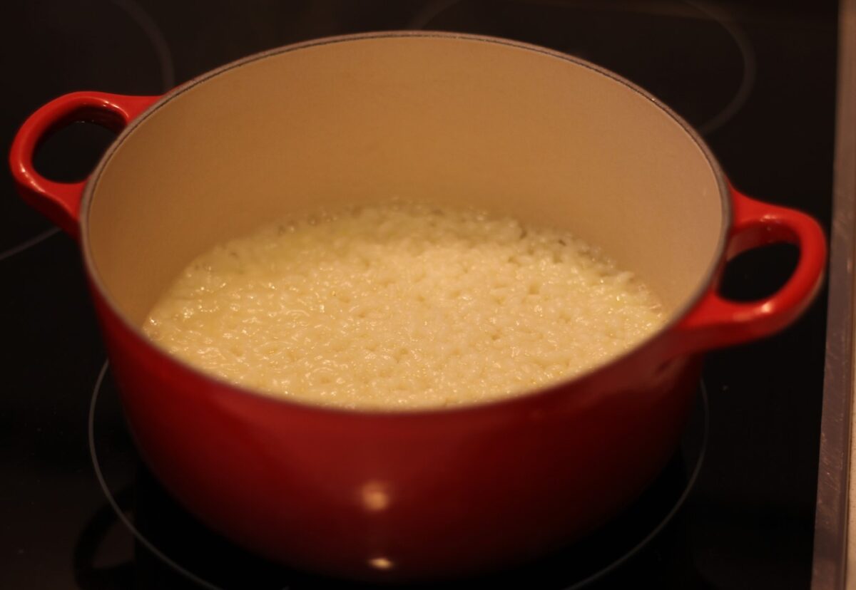 Arroz con huevos de codorniz