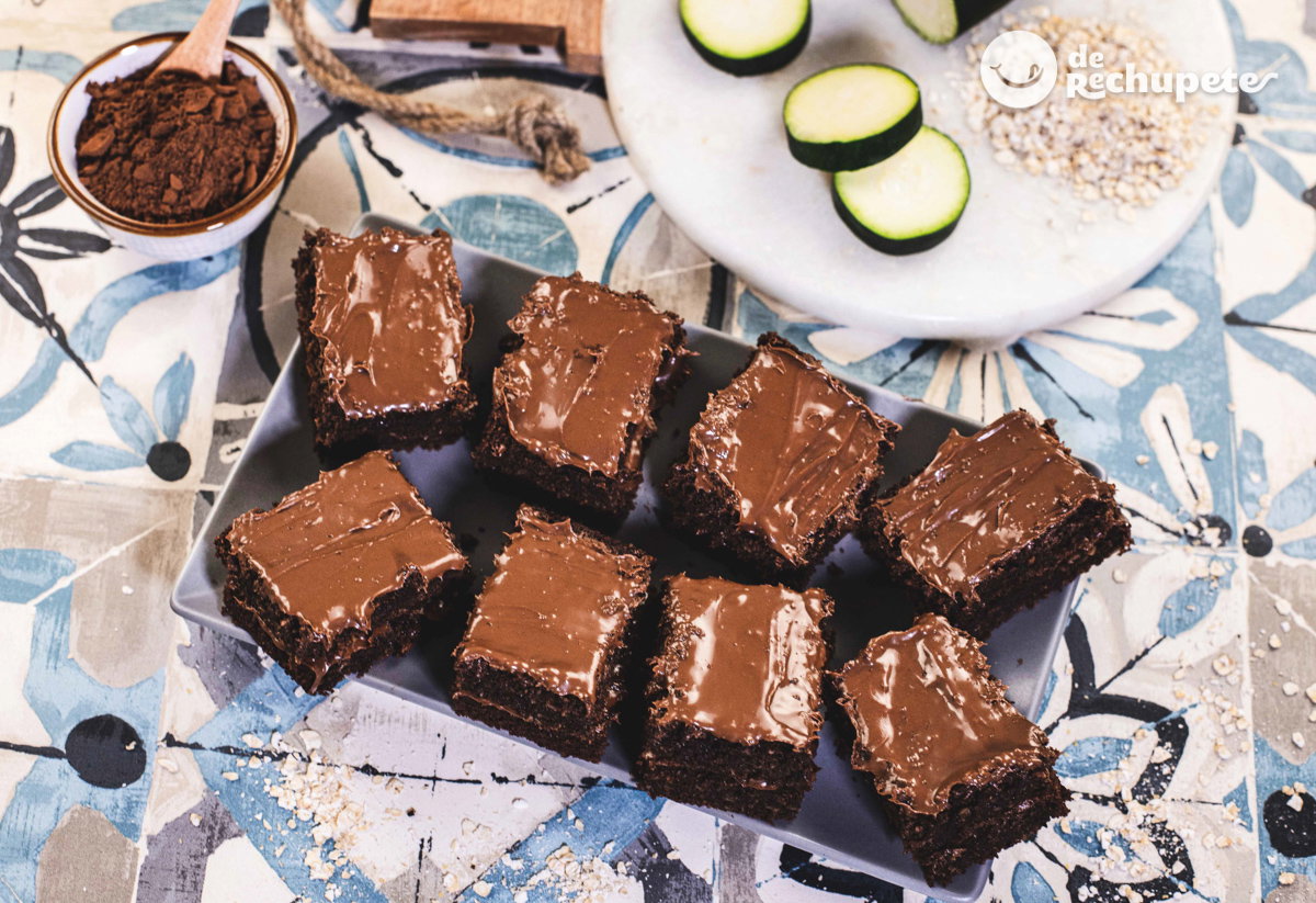 Bizcocho de chocolate y calabacín
