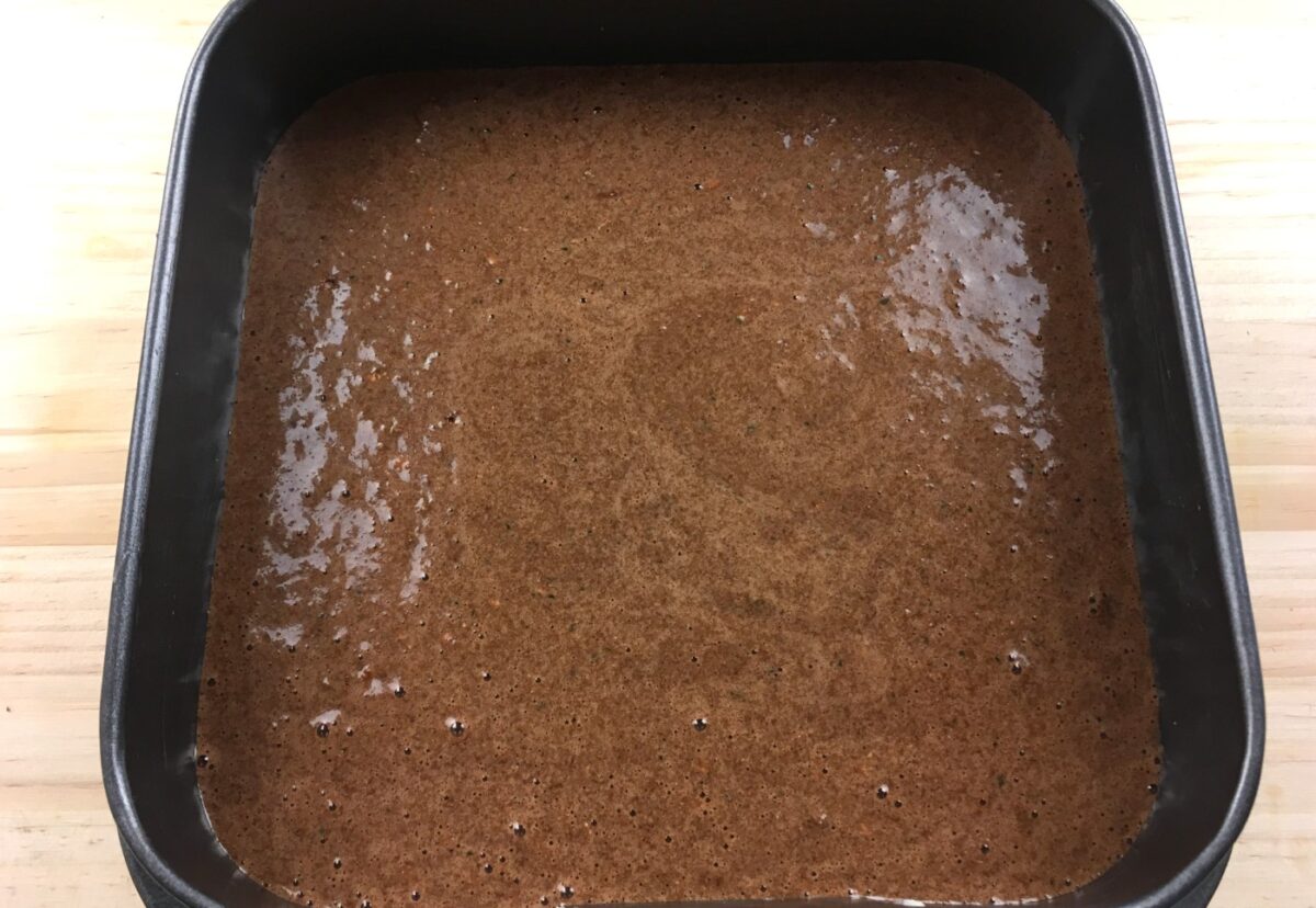 Bizcocho de chocolate y calabacín