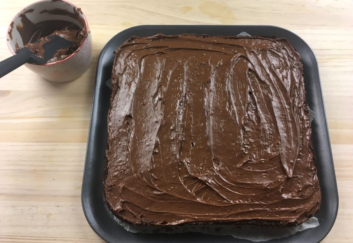 Bizcocho de chocolate y calabacín