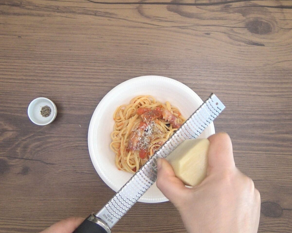 Pasta con salsa Amatriciana (Spaghetti alla Amatriciana)