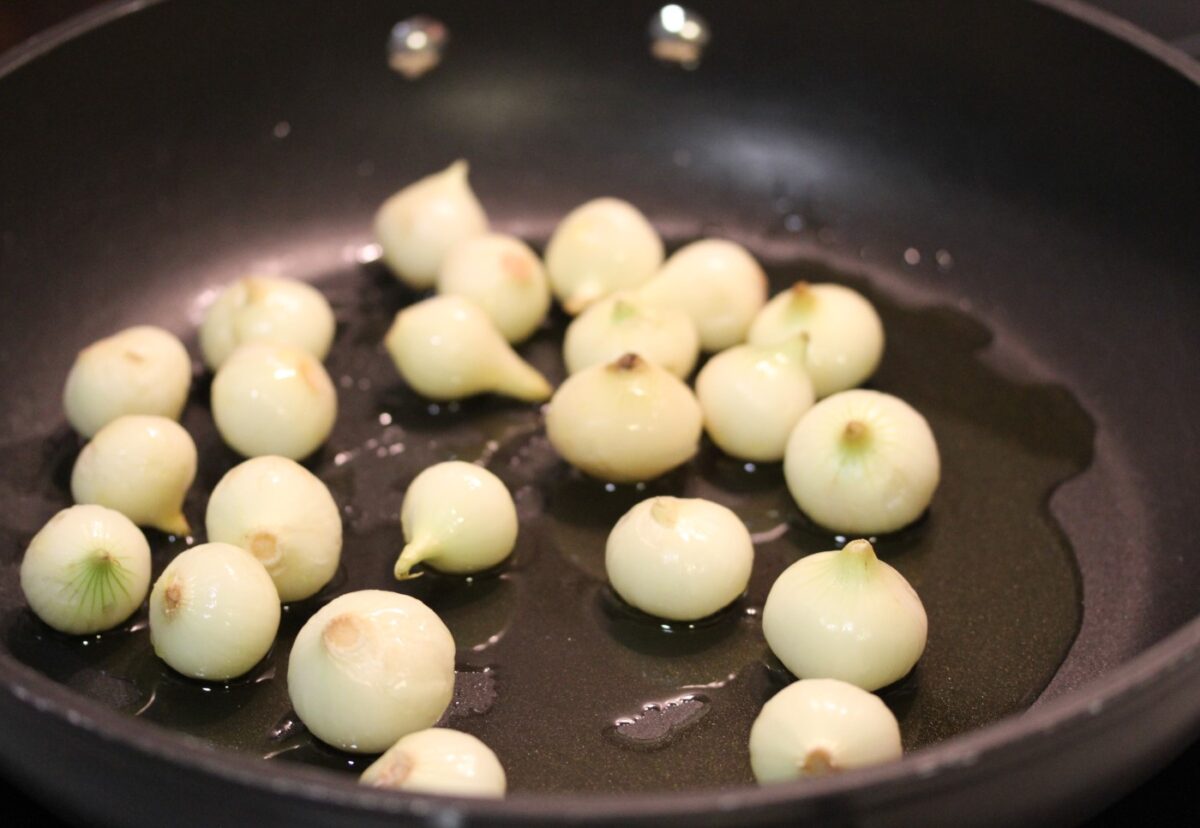 Codornices guisadas con calabaza y níscalos