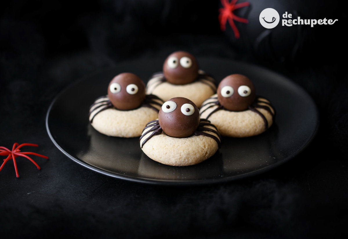 Galletas araña para Halloween
