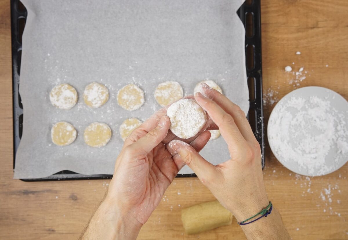 Galletas rellenas de dulce de leche