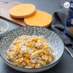 Risotto de calabaza y queso azul. Arroz de otoño