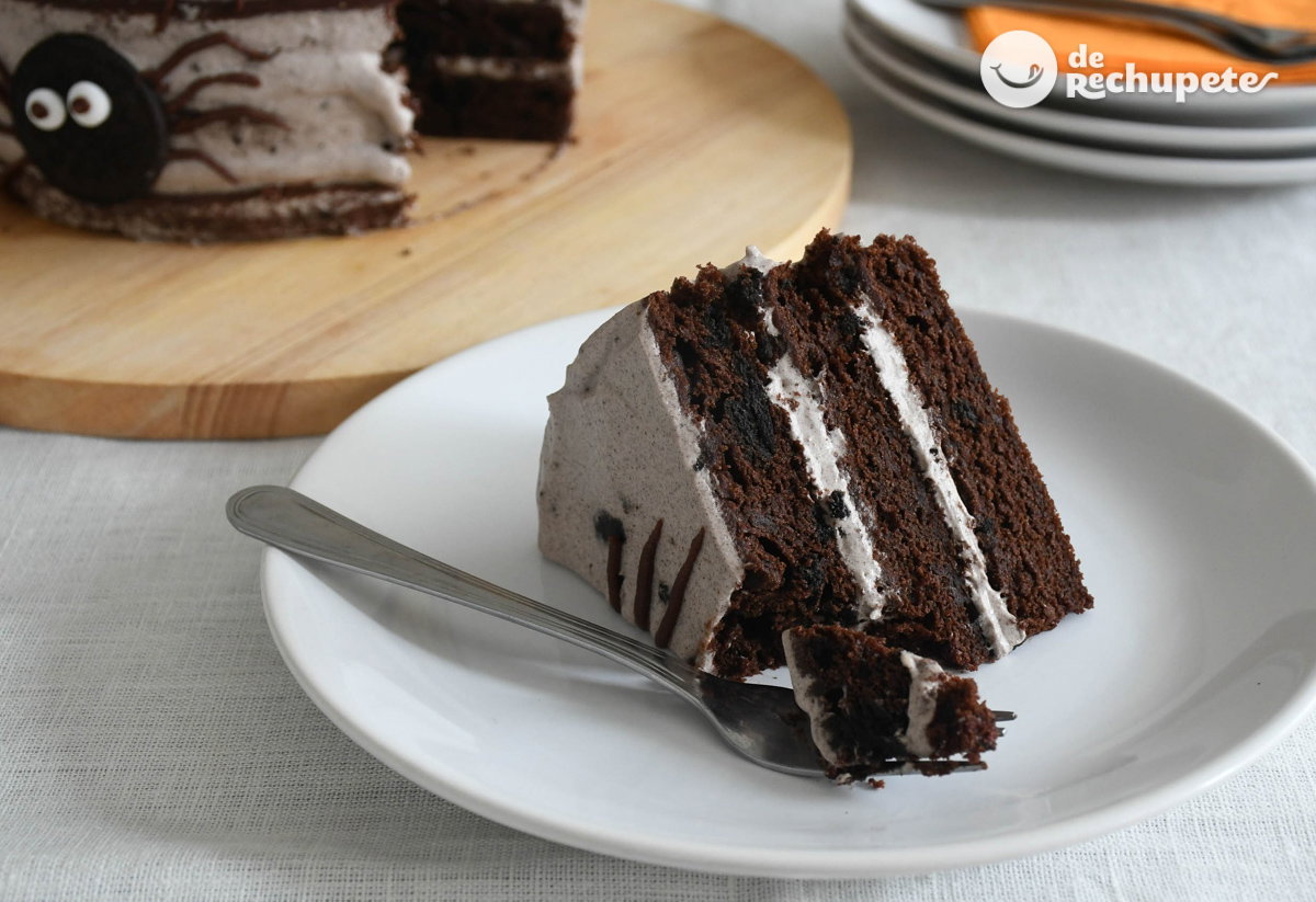 Tarta de arañas Oreo para Halloween