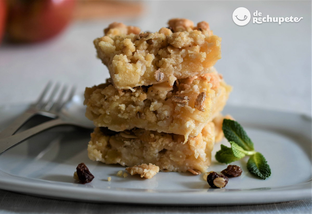 Pasteles de manzana estilo crumble
