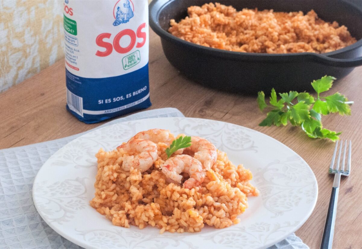 Arroz con gambas