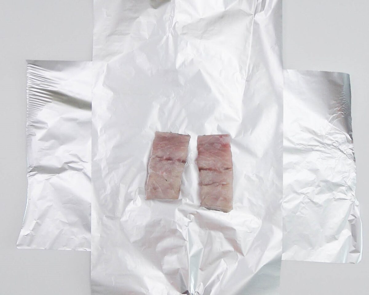 Corvina en papillote con verduras