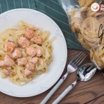 Tallarines o tagliatelle con salmón