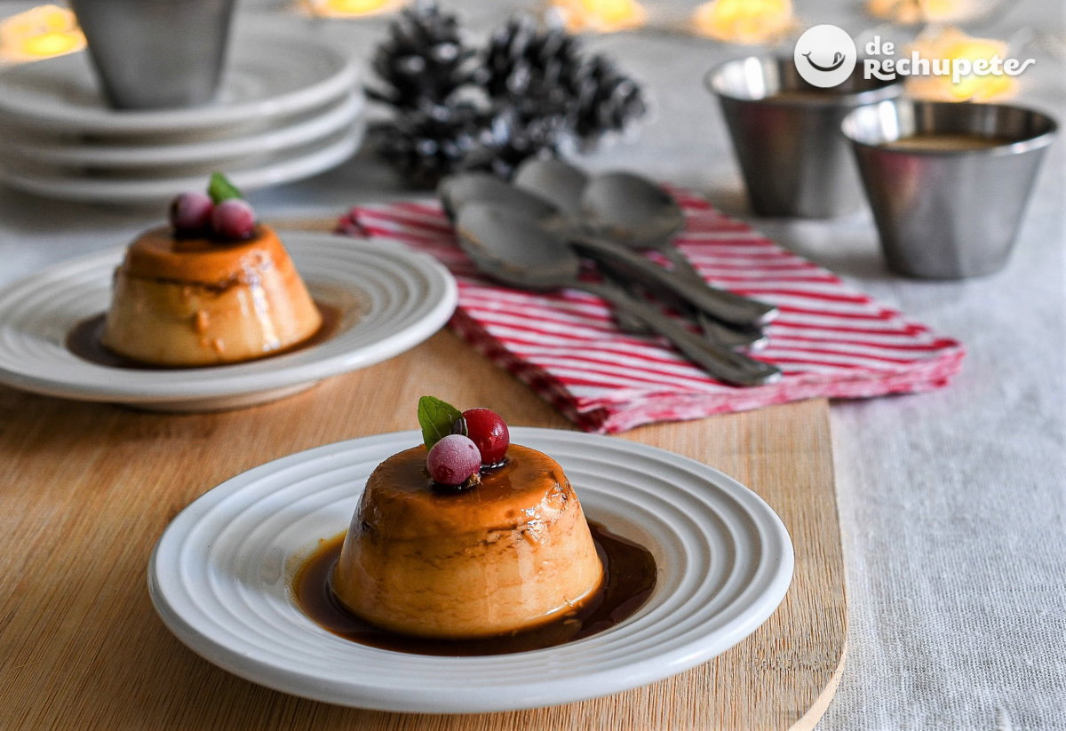 Flan de turrón