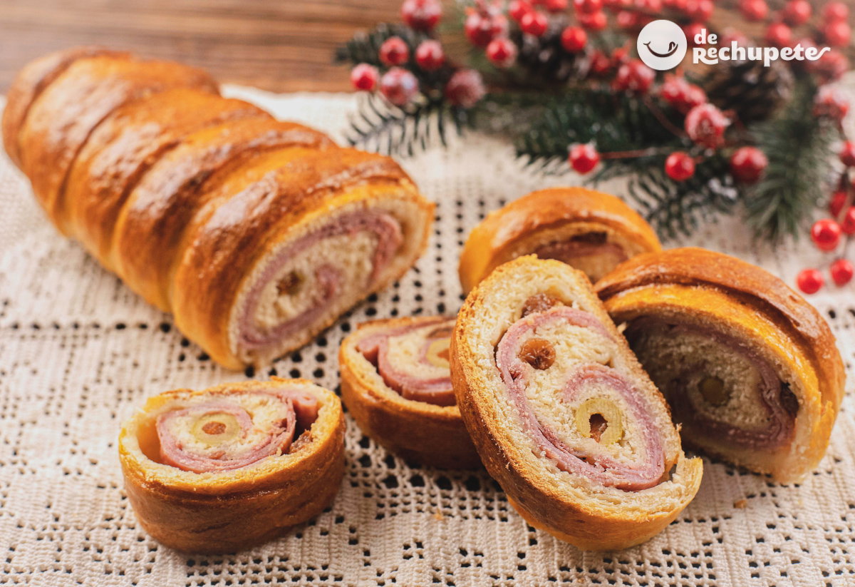 Pan de jamón casero. Receta venezolana para Navidad
