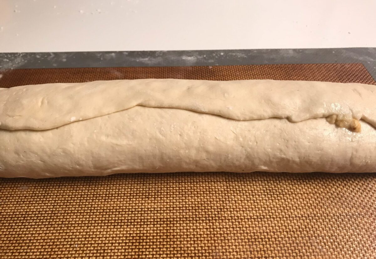 Pan dulce de avellanas. Trenza navideña