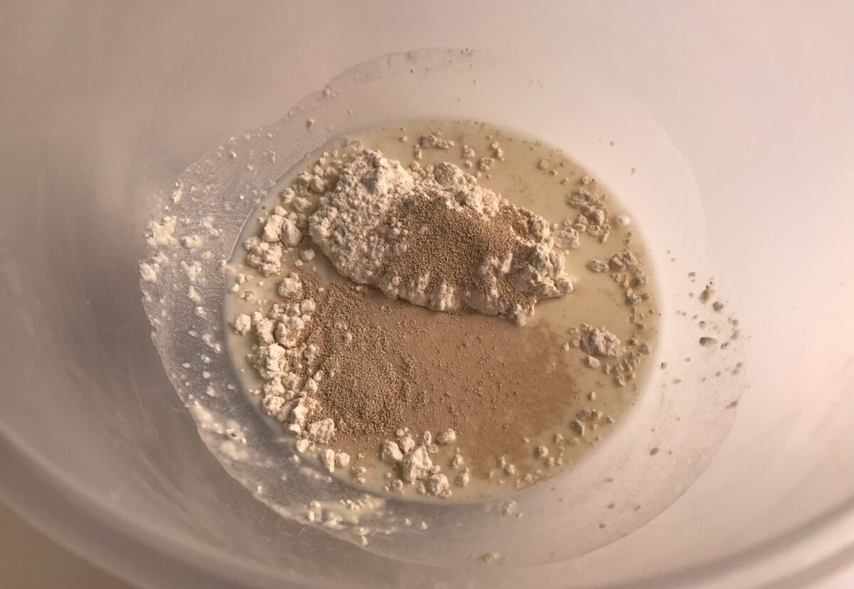 Pan dulce de avellanas. Trenza navideña