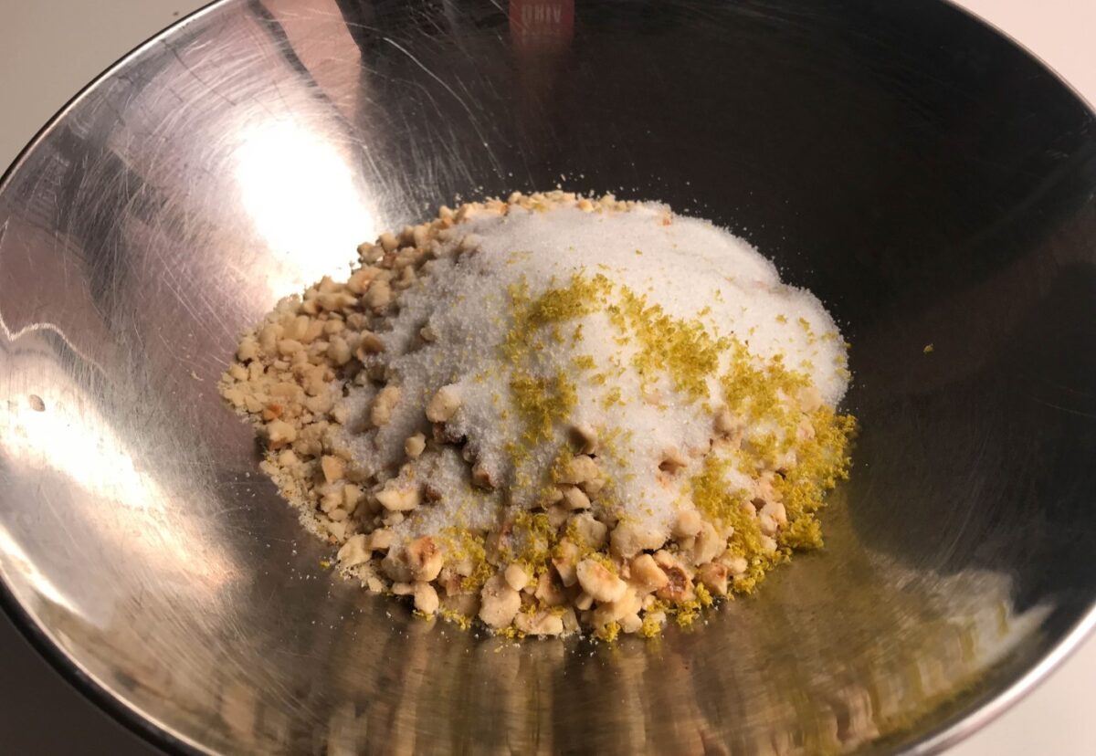 Pan dulce de avellanas. Trenza navideña