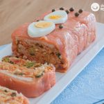 Pastel de salmón ahumado. Receta fácil para Navidad