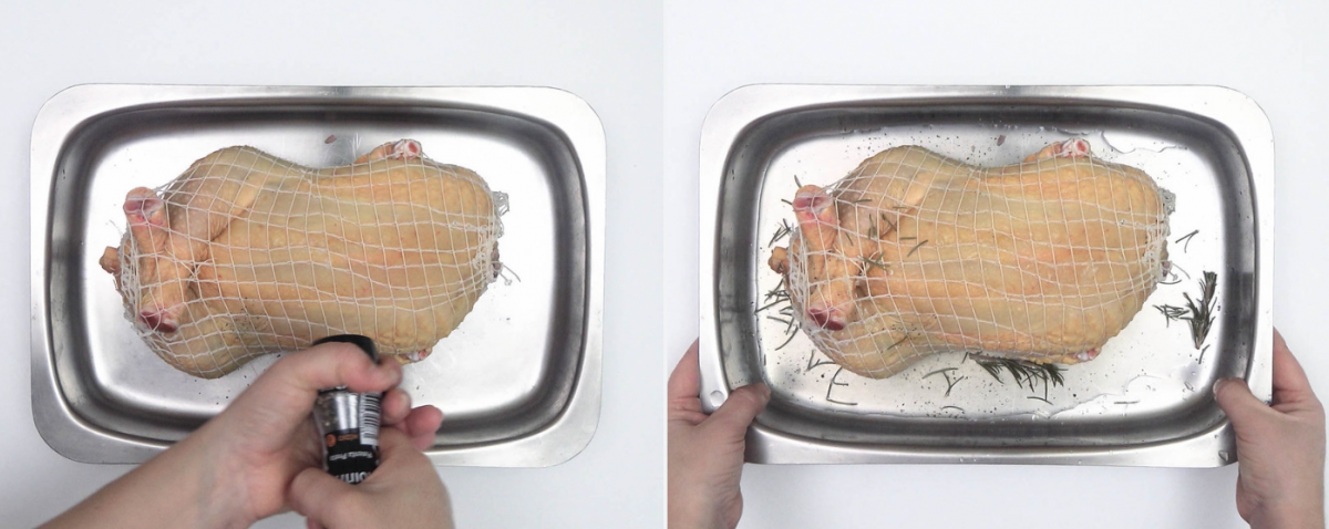 Pollo relleno de Navidad - paso 7