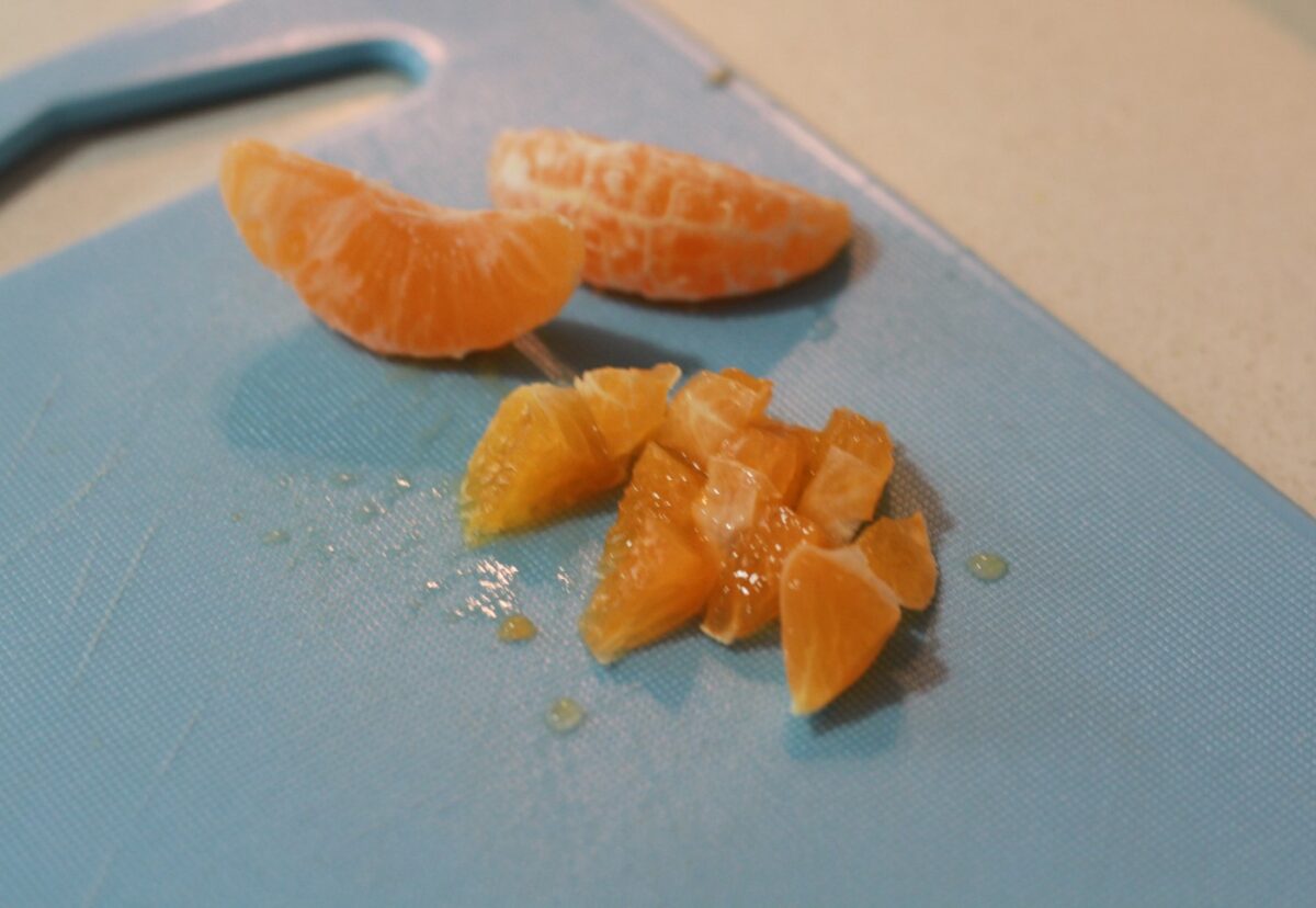 Volovanes rellenos de salmón y mandarina