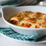 Canelones vegetarianos con boloñesa de soja texturizada