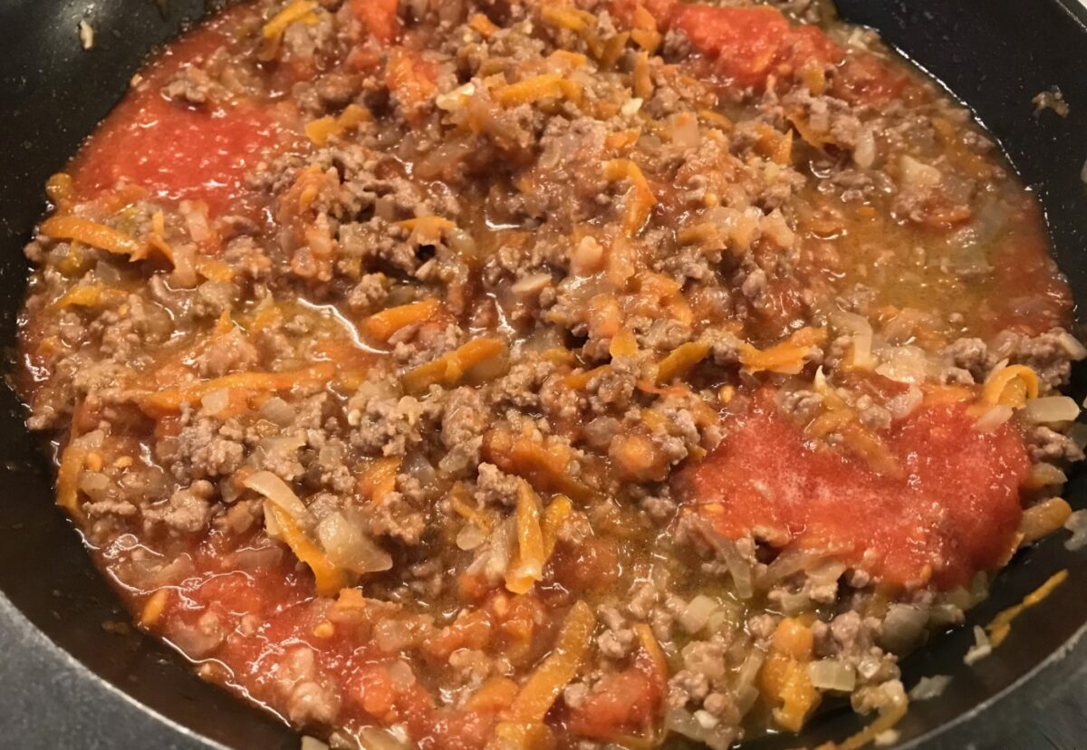 Canelones rellenos de boloñesa