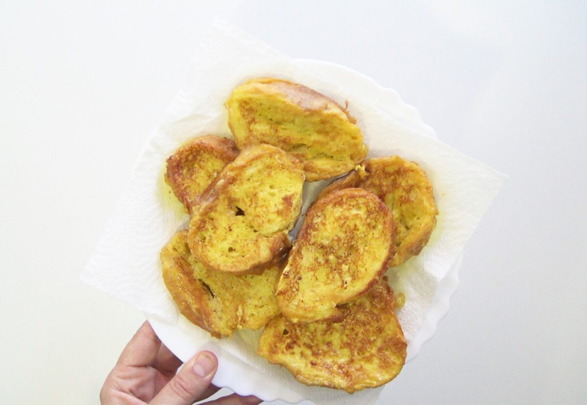 Torrijas de leche sin lactosa