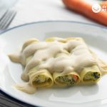 Canelones de brócoli y puerro