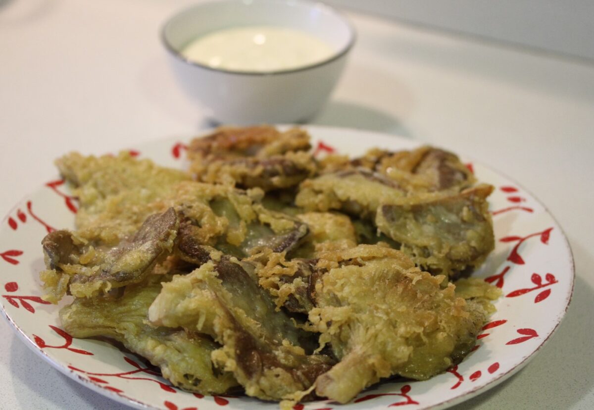 Setas en tempura