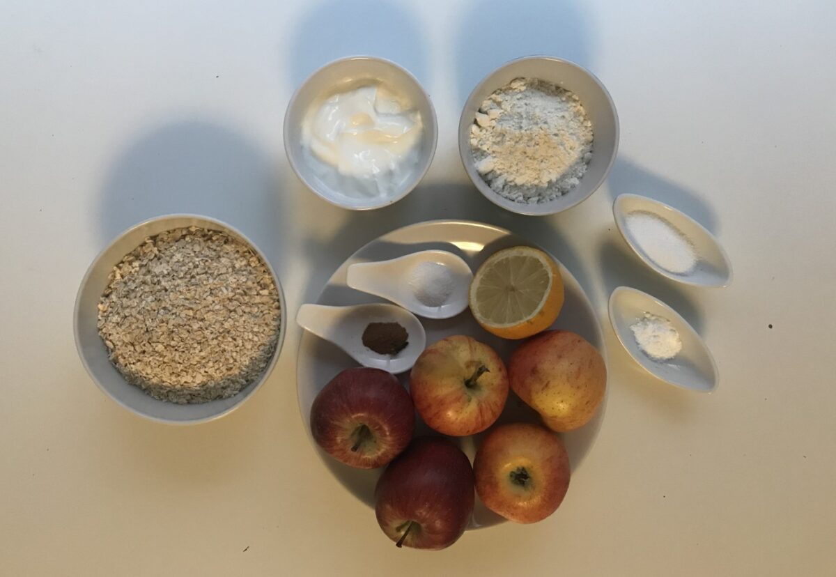 Galletas de avena y manzana sin azúcar