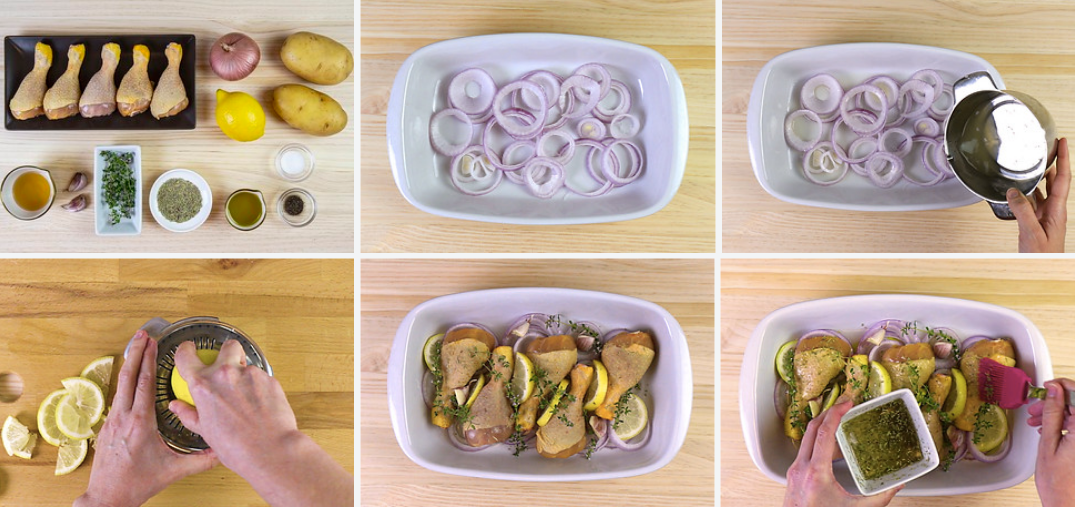 Muslos de pollo asados al limón, receta fácil y barata
