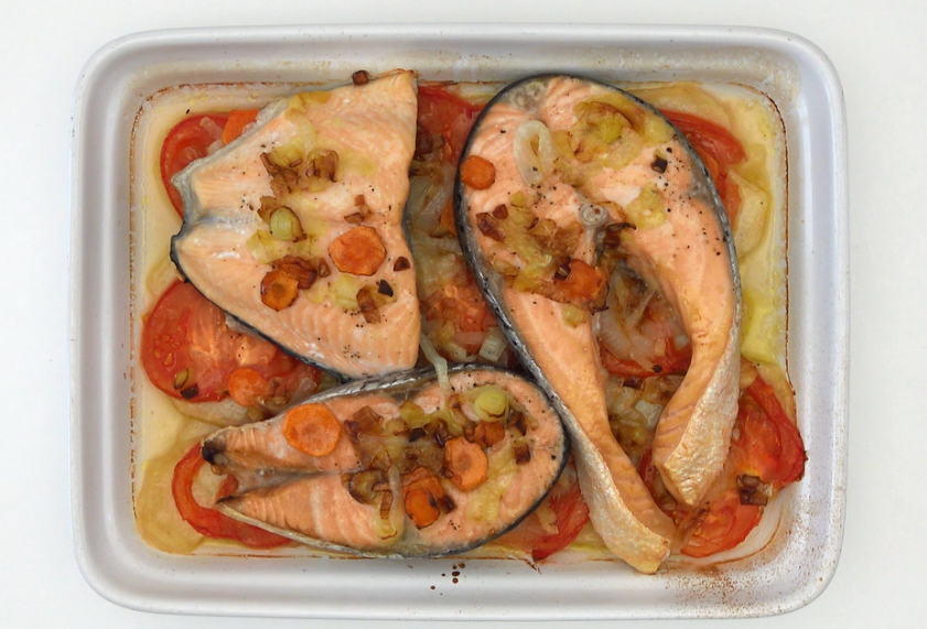 Rodajas de salmón al horno paso 12