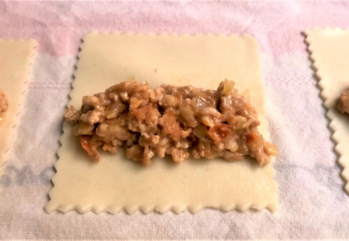 Canelones rellenos de pollo
