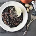 Calamares en su tinta con arroz blanco