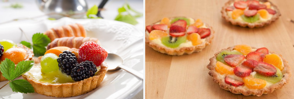 Tarta o tartaletas de frutas