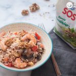 Ensalada de arroz y gambas. Receta fácil y rápida para el buen tiempo