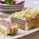 Tarta de galletas y chocolate blanco