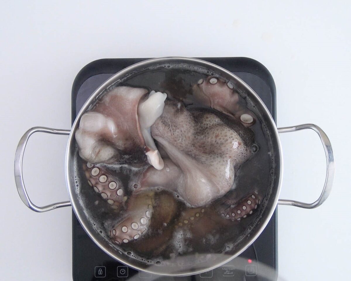 Arroz con pulpo y gambas