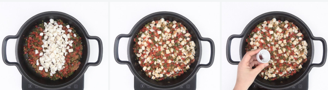 Arroz negro con verduras en cazuela
