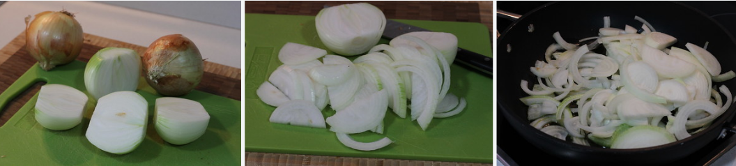 Tostas de setas Boletus y cebolla caramelizada