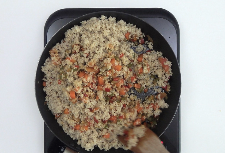 Quinoa con verduras. Receta súper fácil y saludable