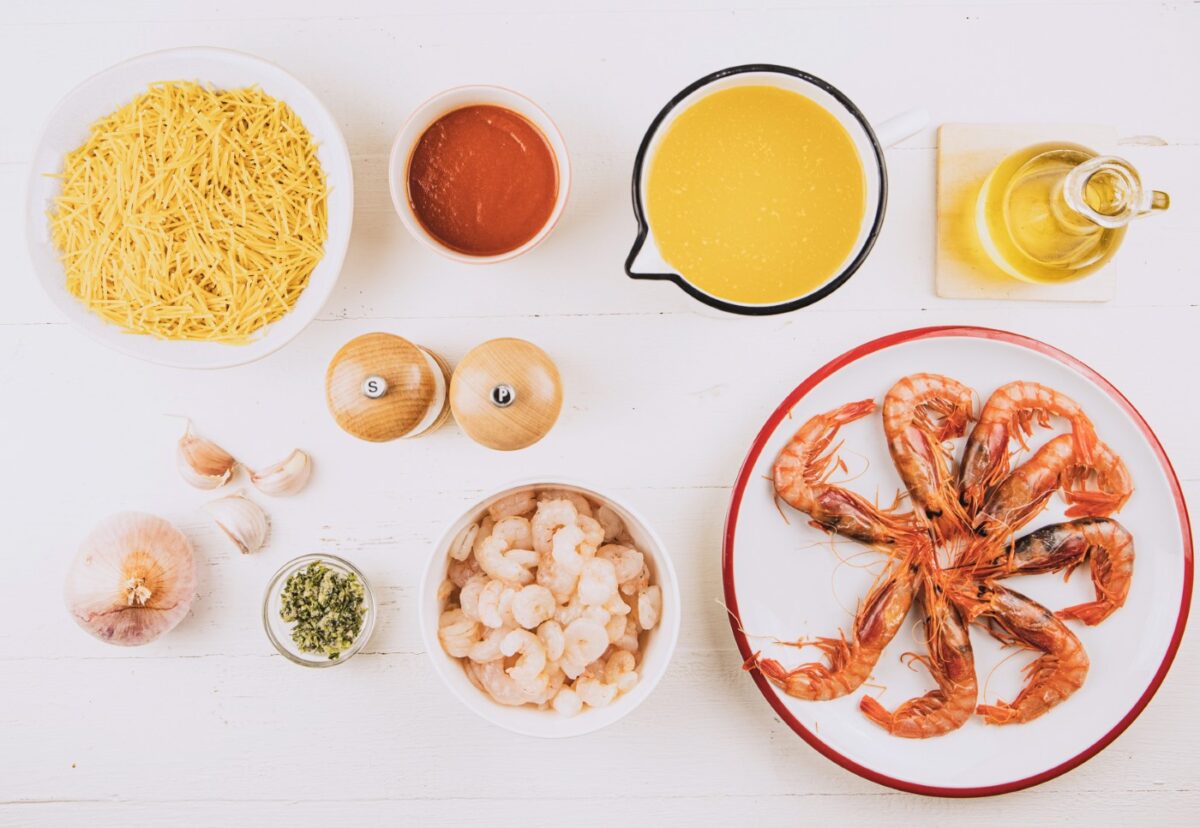 Fideuá de gambas. La deliciosa hermana pequeña de la tradicional fideuá