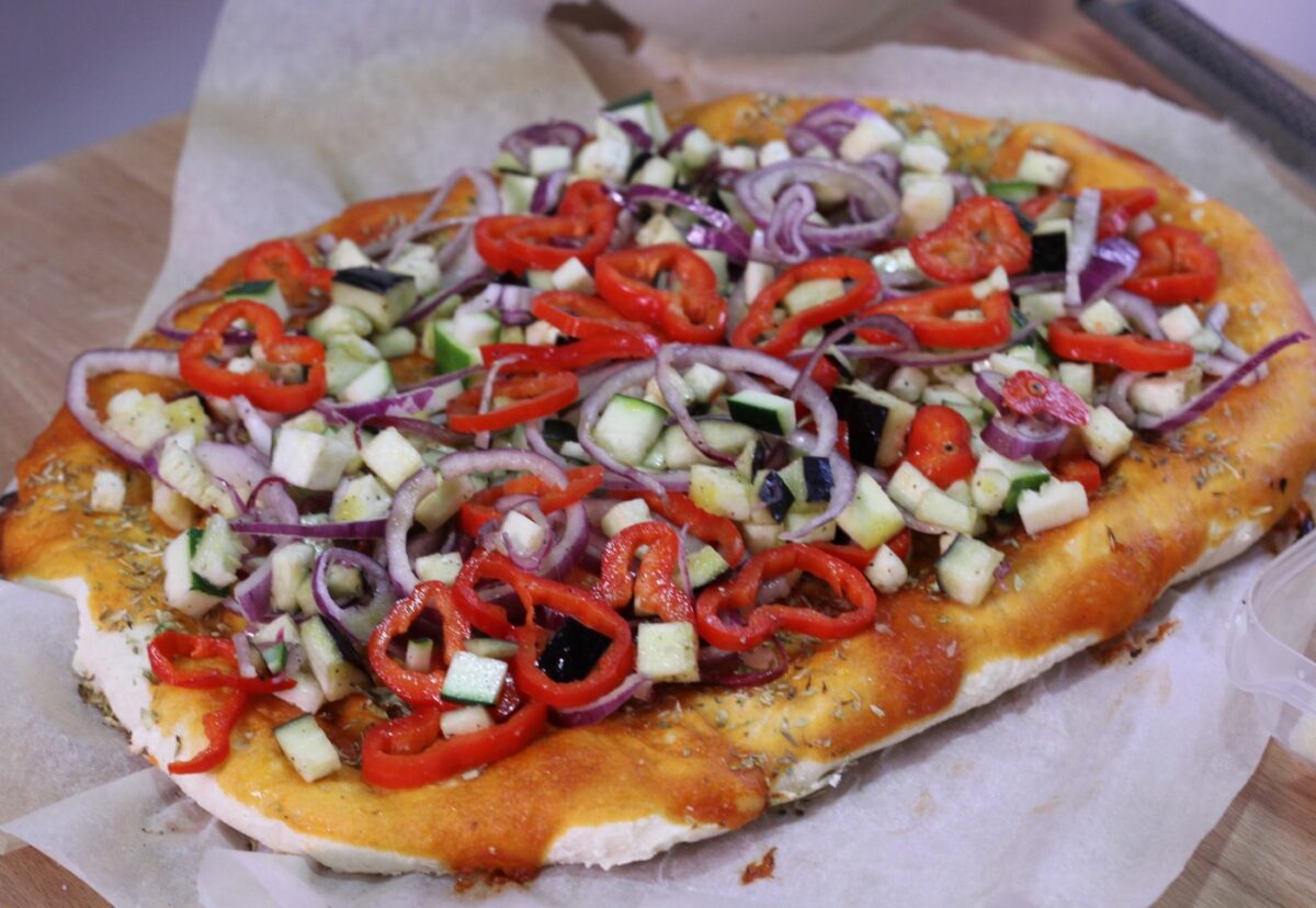 Cómo hacer pizza casera vegetal